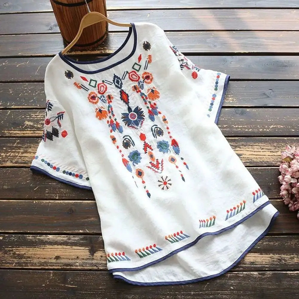 Callie - Soft Embroidered Blouse