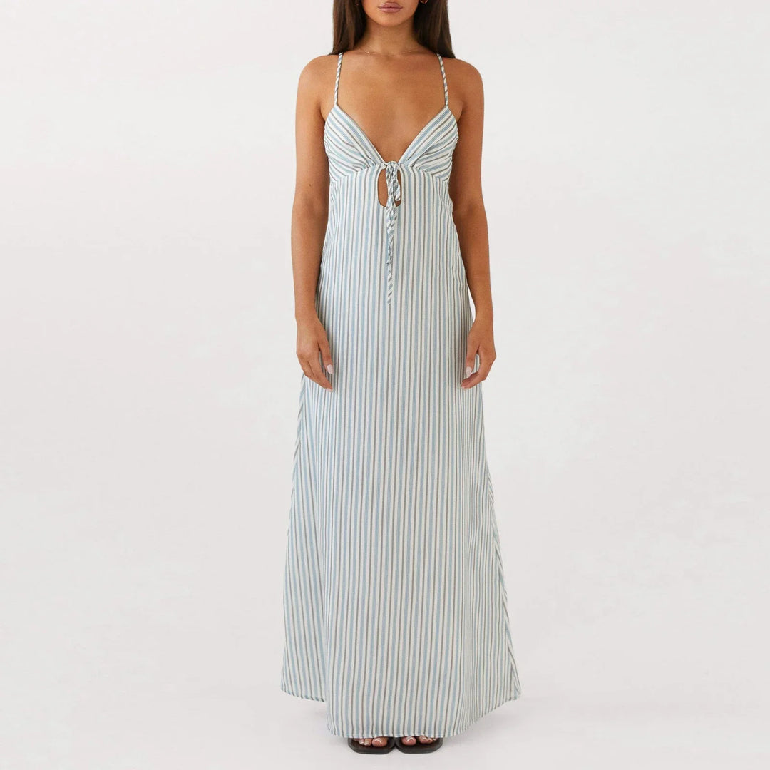 Kendra - Elegant Striped Maxi Dress