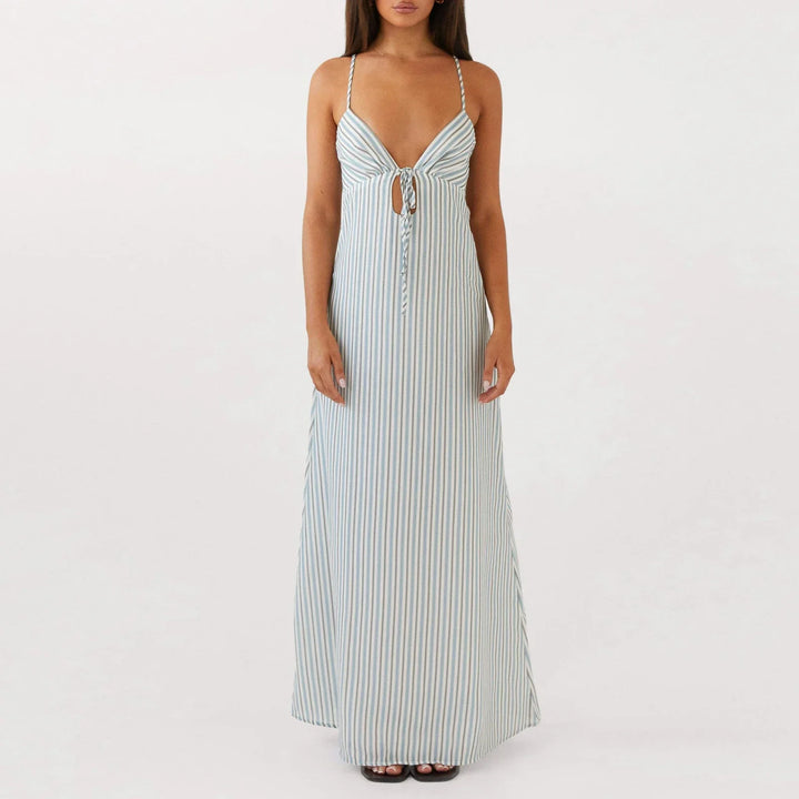 Kendra - Elegant Striped Maxi Dress