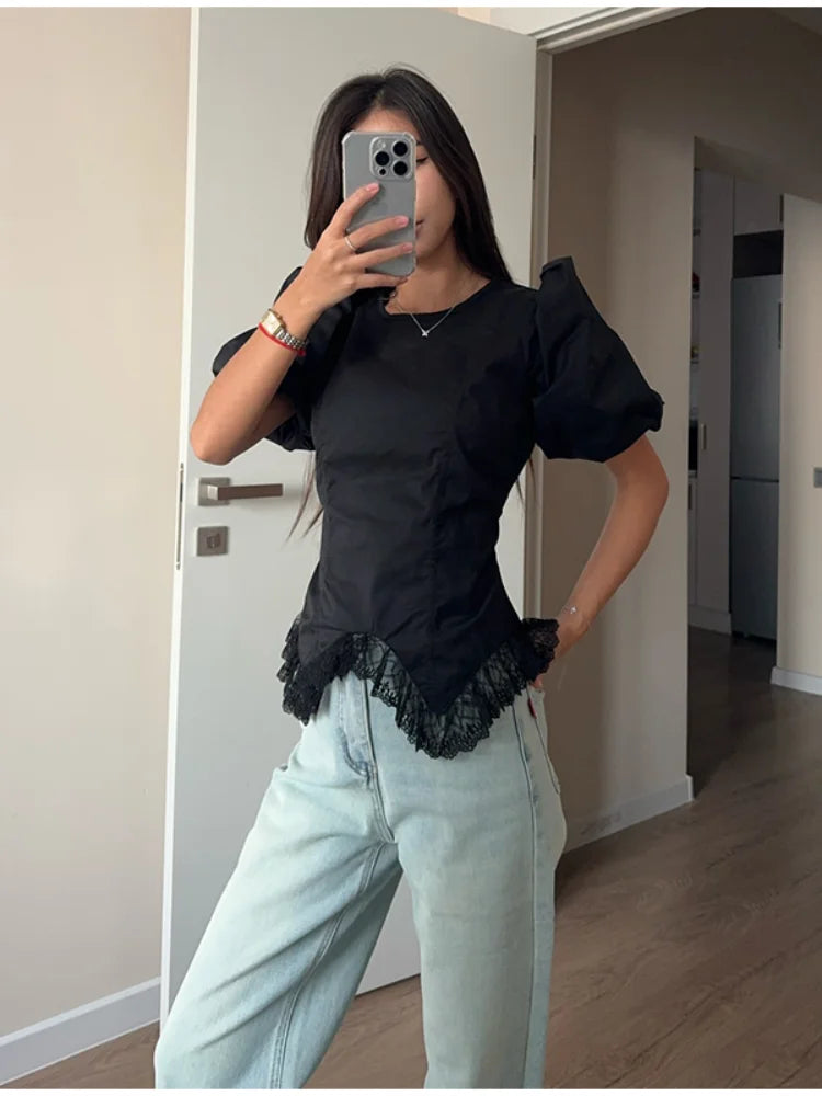 Florence - Elegant Puff Blouse