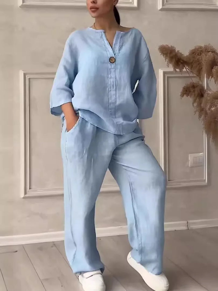 Eliza - Flowing Linen Blouse