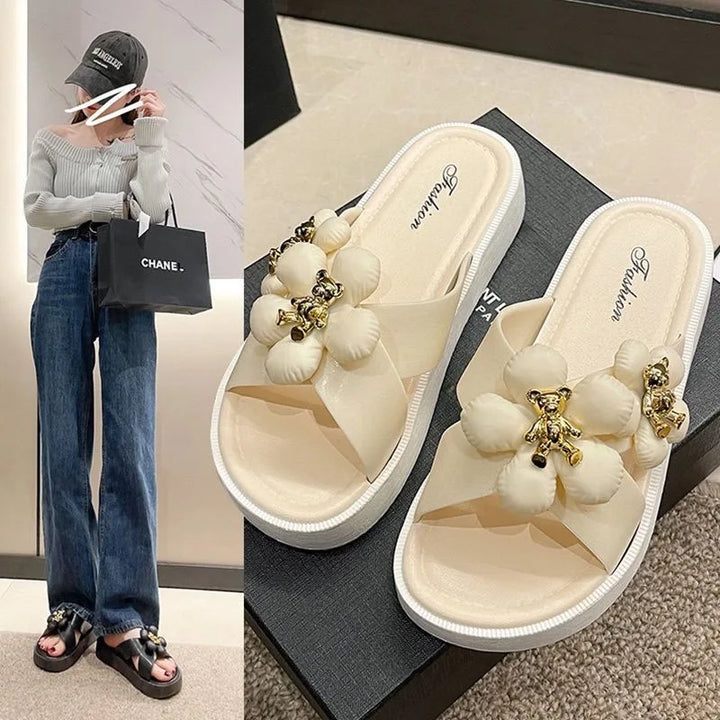 Harley - Cushioned Floral Sandals