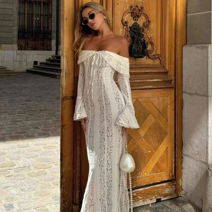Inez - Elegant Lace Maxi Dress
