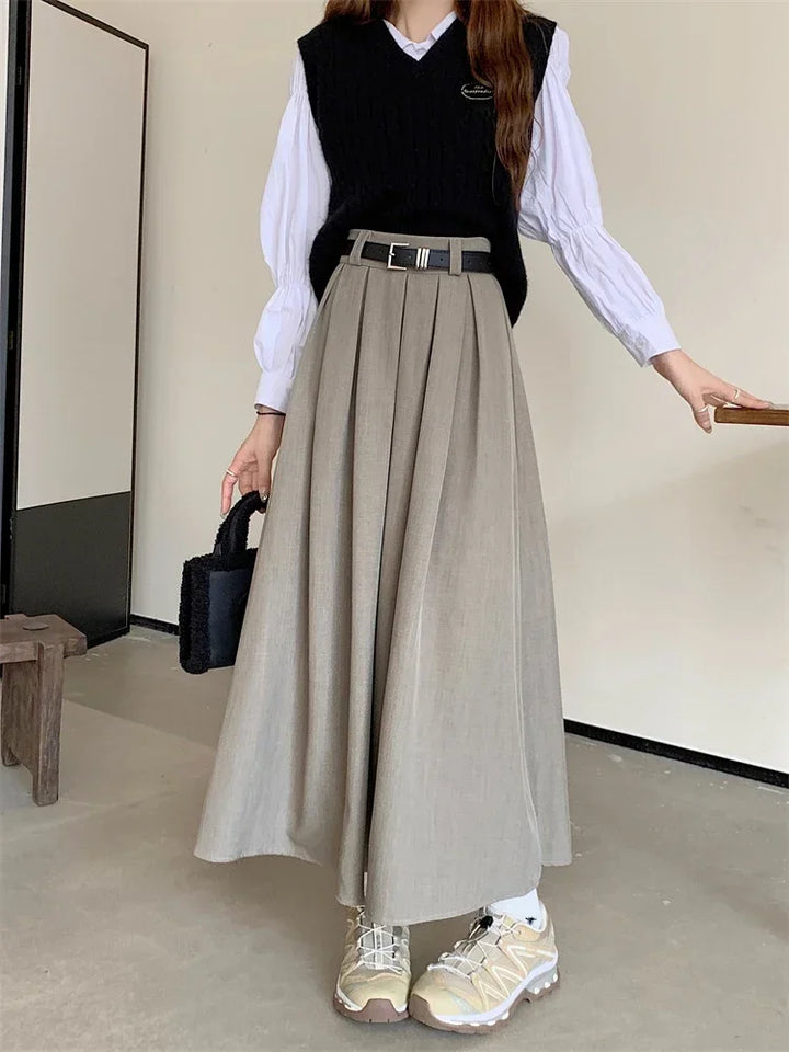 Olive - Elegant Flowing Skirt