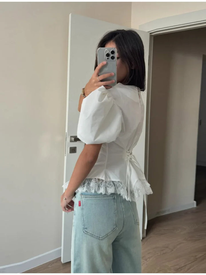 Florence - Elegant Puff Blouse