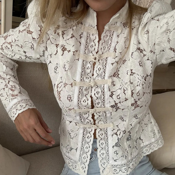 Raven - Elegant Lace Blouse