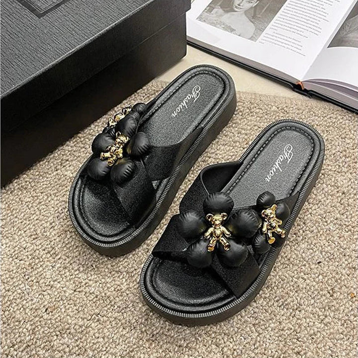 Harley - Cushioned Floral Sandals
