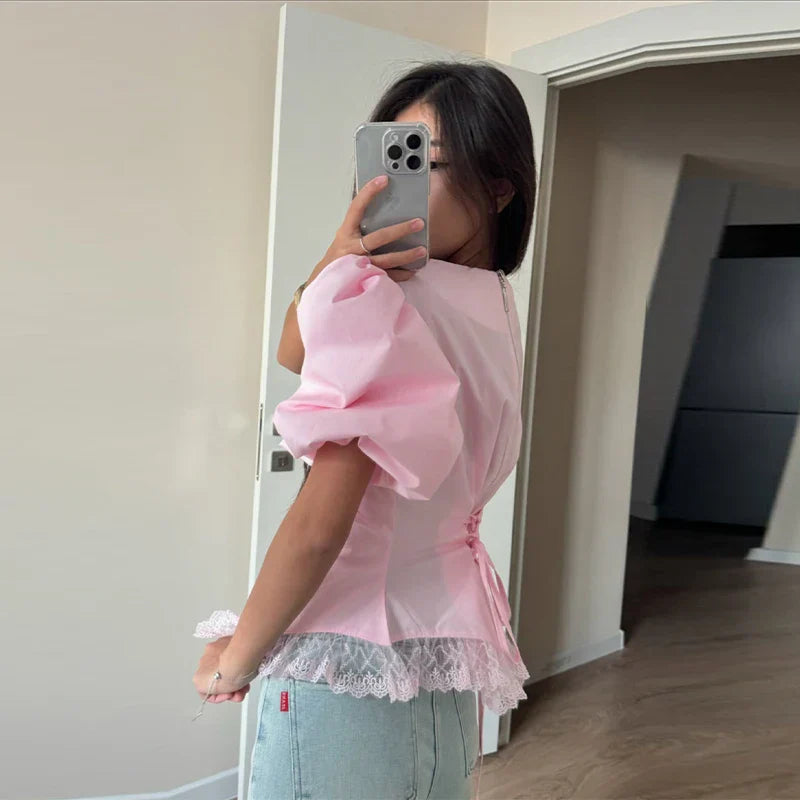 Florence - Elegant Puff Blouse