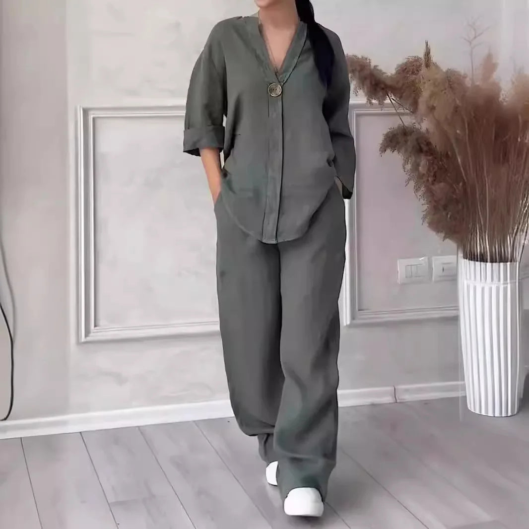 Eliza - Flowing Linen Blouse