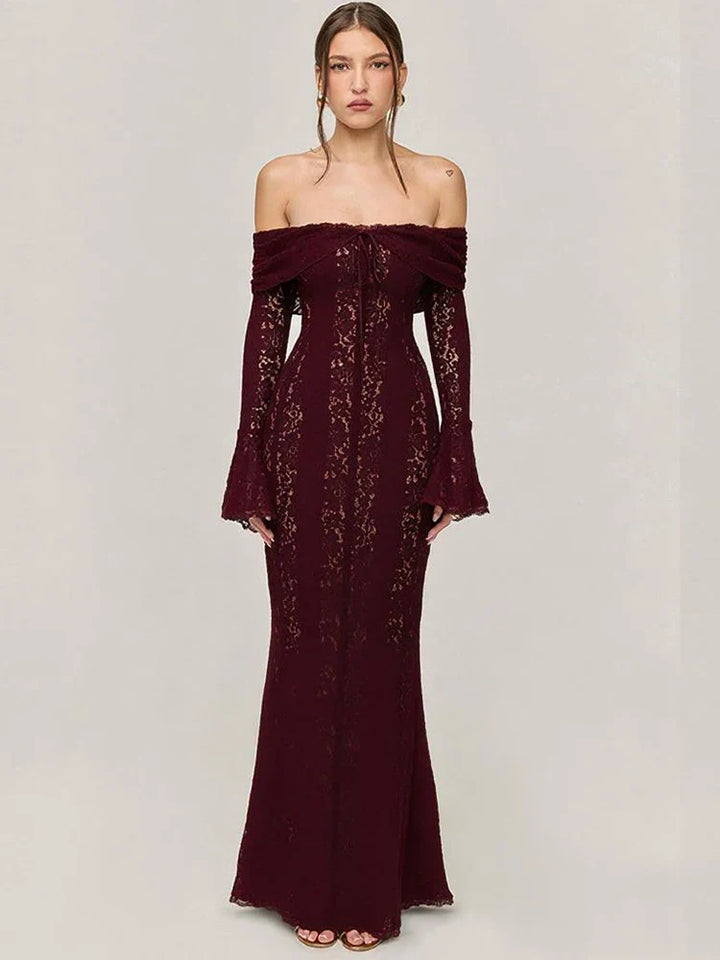 Inez - Elegant Lace Maxi Dress