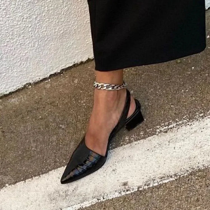 Renata - Sleek Crocodile Sandals
