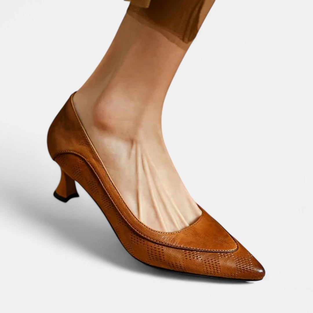 Queenie - Sleek Leather Heels