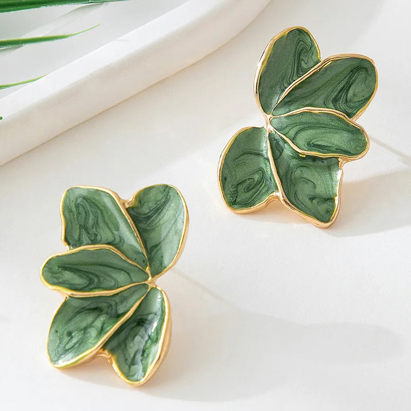 Patricia - Glossy Floral Earrings