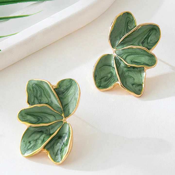 Patricia - Glossy Floral Earrings