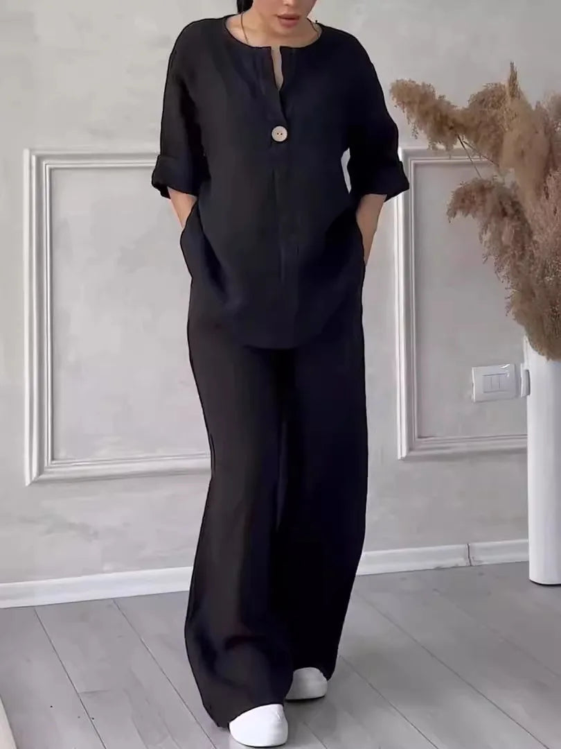 Eliza - Flowing Linen Blouse