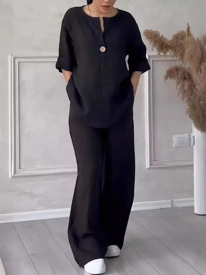 Eliza - Flowing Linen Blouse