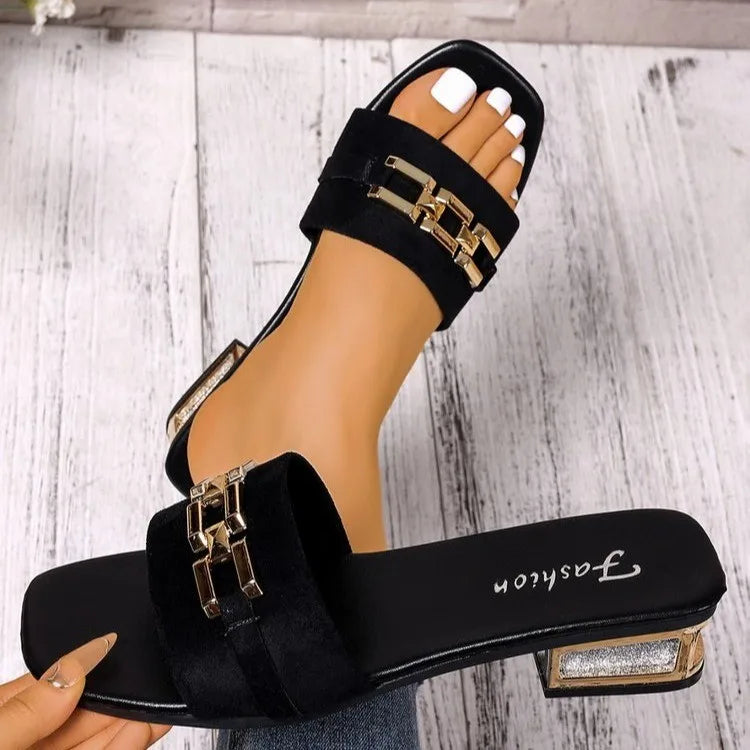 Umara - Elegant Velvet Sandals