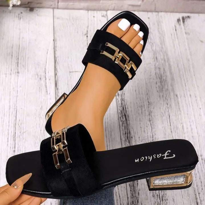 Umara - Elegant Velvet Sandals