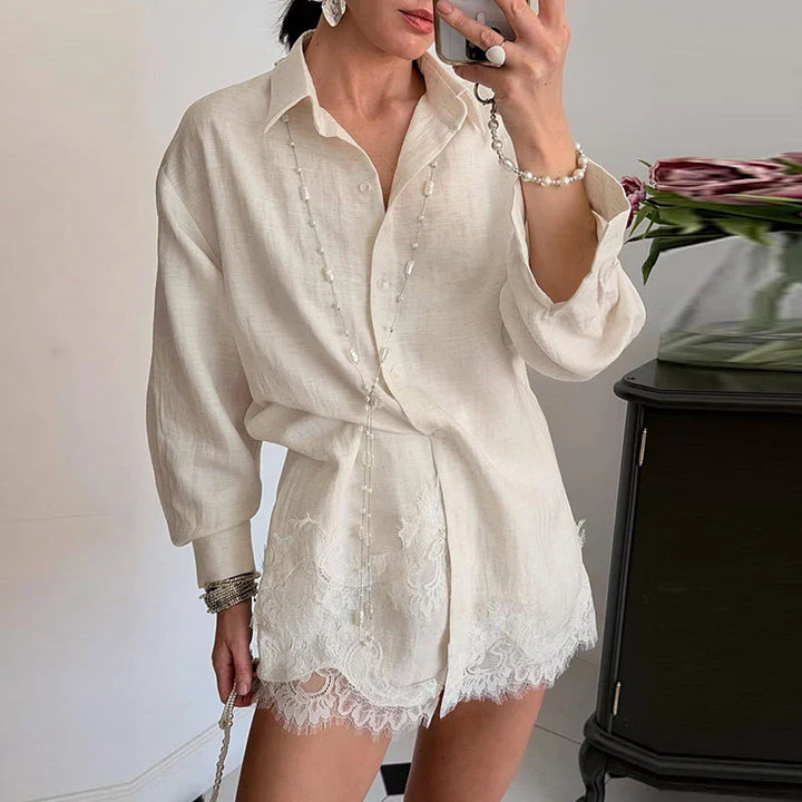 Kendra - Breezy Lace Shorts Set