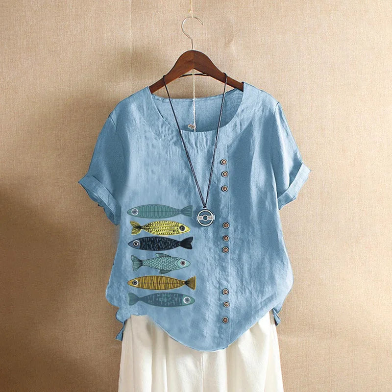 Yelena - Soft Linen Blouse