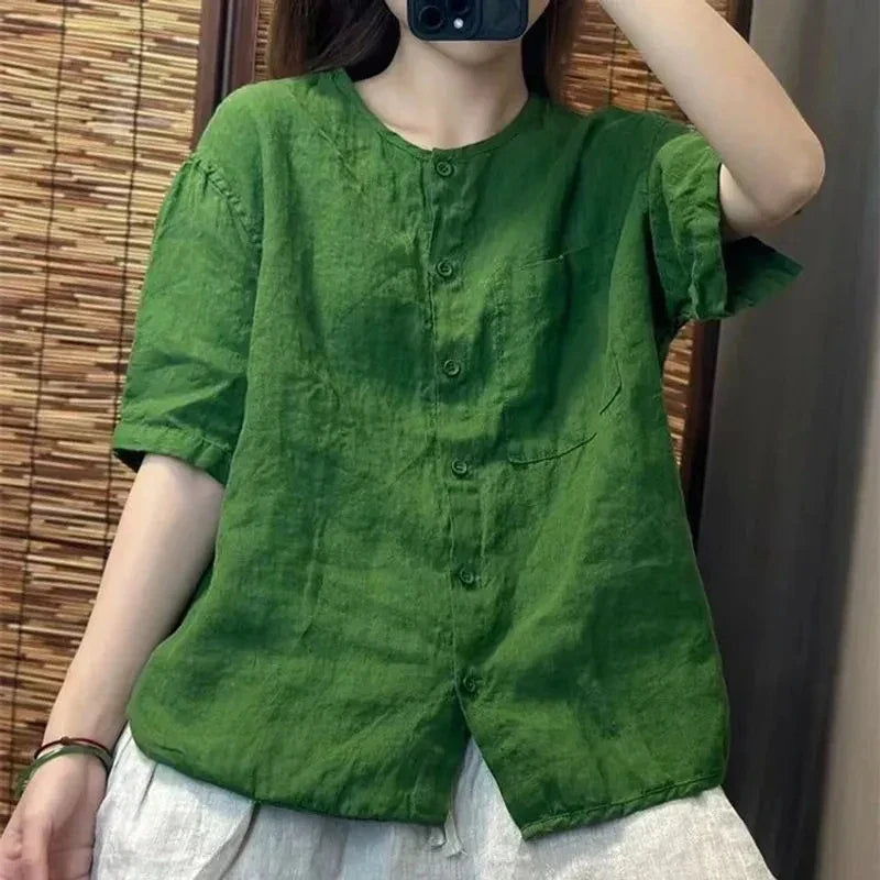 Tamara - Cozy Linen Blouse