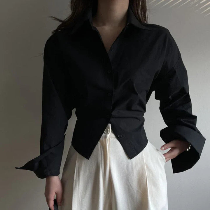 Nyla - Sleek Satin Blouse