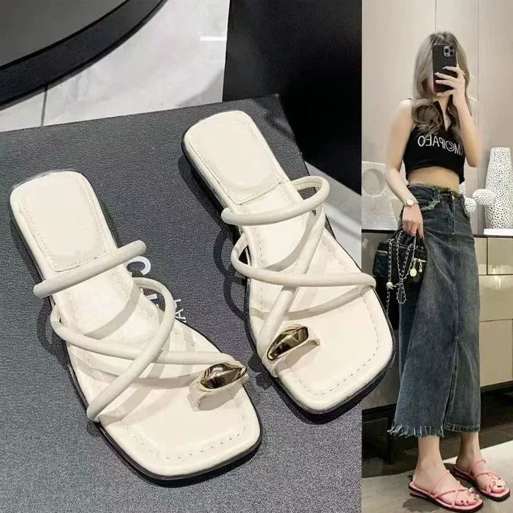 Gloria - Sleek Leather Sandals