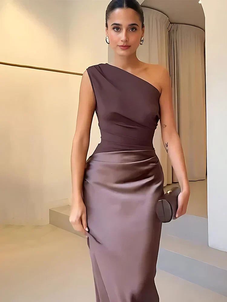 Nevaeh - Silky Satin Dress