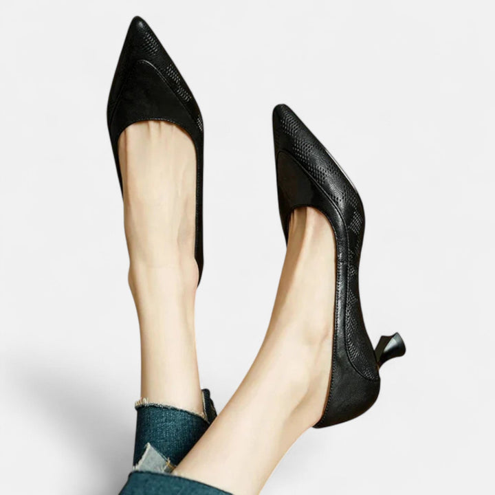 Queenie - Sleek Leather Heels