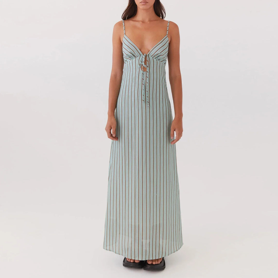 Kendra - Elegant Striped Maxi Dress