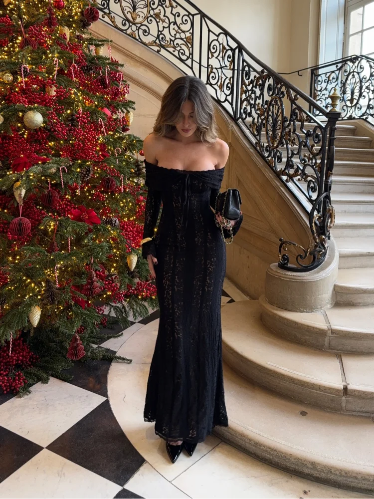 Inez - Elegant Lace Maxi Dress