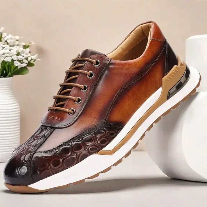 Nixon - Sleek Embossed Leather Shoes