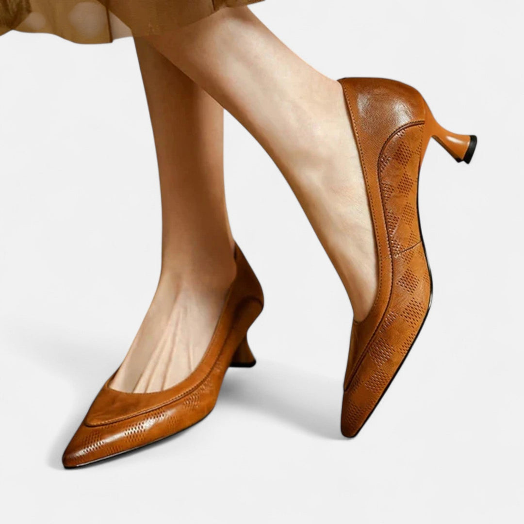 Queenie - Sleek Leather Heels