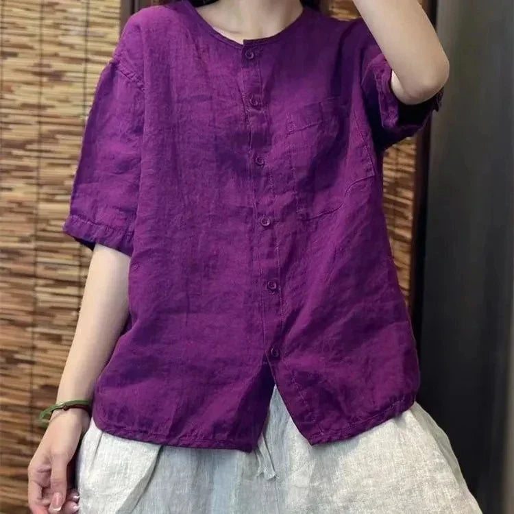 Tamara - Cozy Linen Blouse