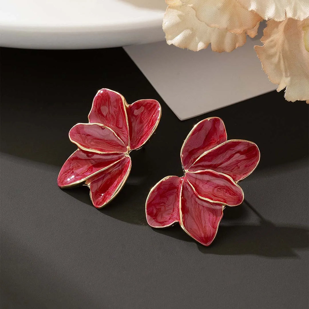 Patricia - Glossy Floral Earrings
