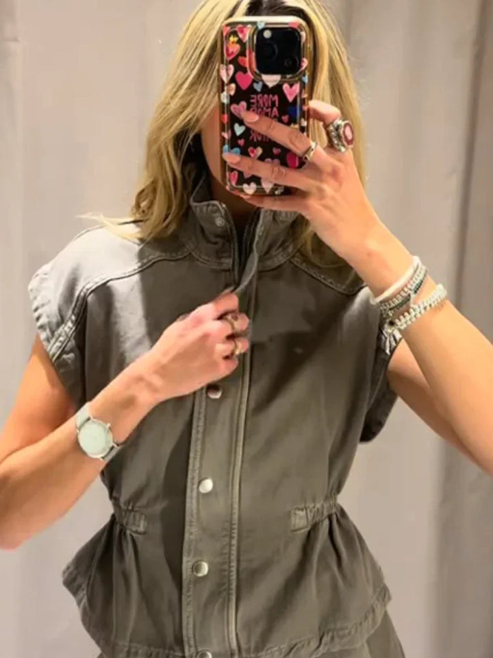 Dorothy - Elegant Denim Vest Set