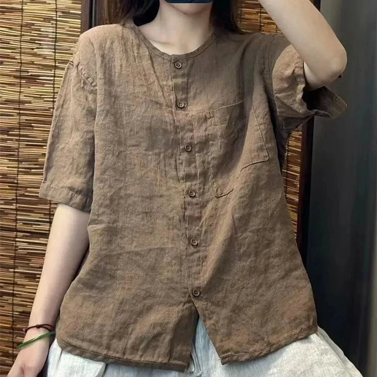 Tamara - Cozy Linen Blouse