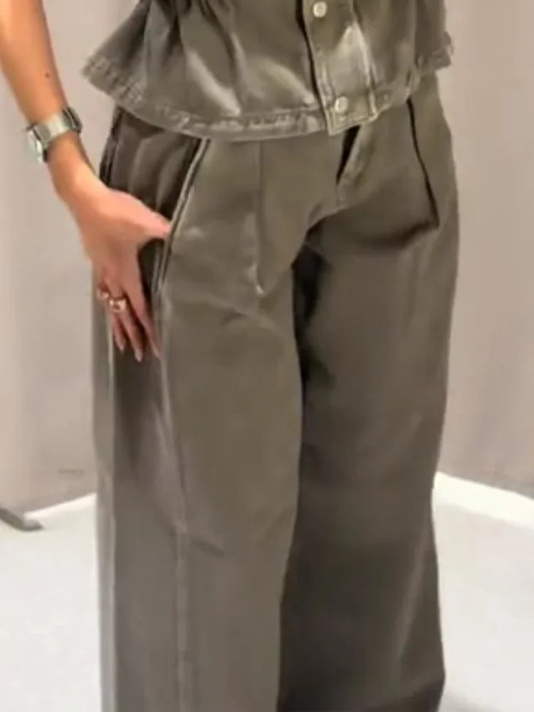 Dorothy - Elegant Denim Vest Set