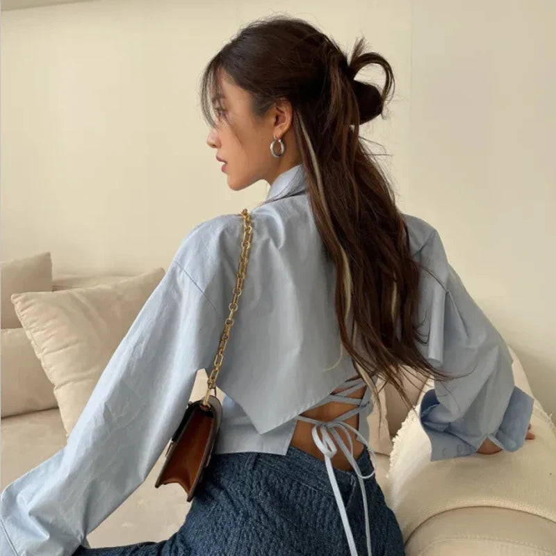 Nyla - Sleek Satin Blouse