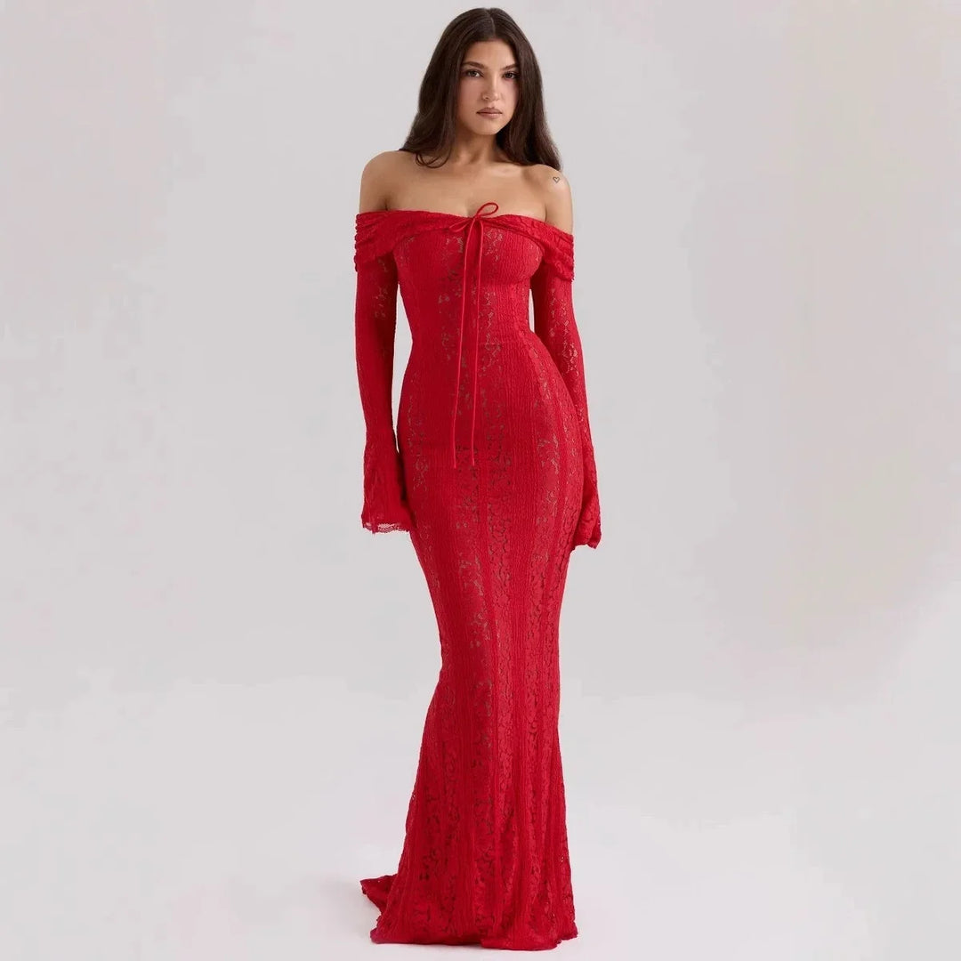 Inez - Elegant Lace Maxi Dress