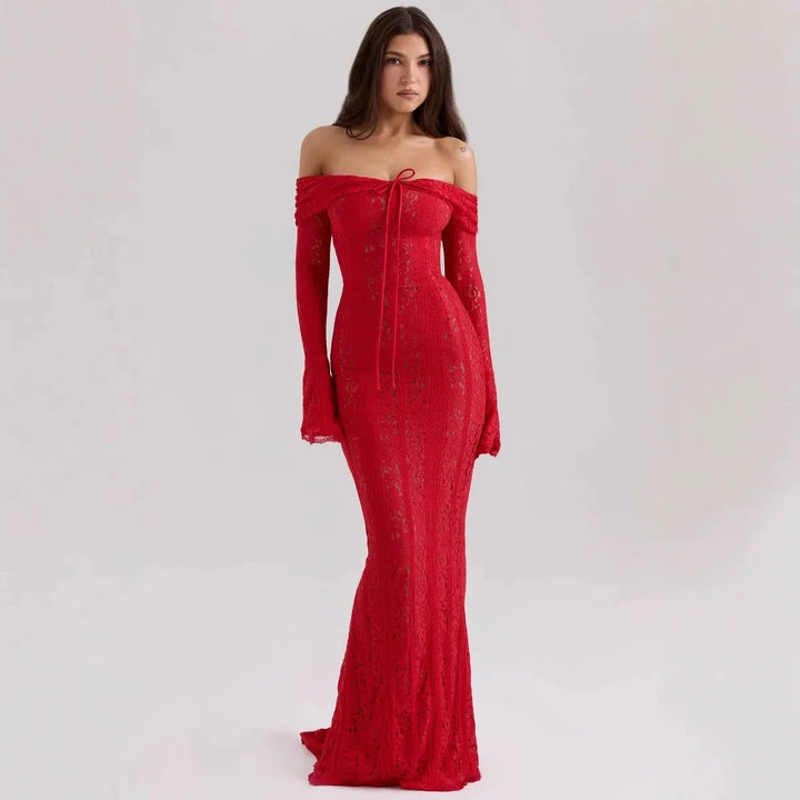 Inez - Elegant Lace Maxi Dress