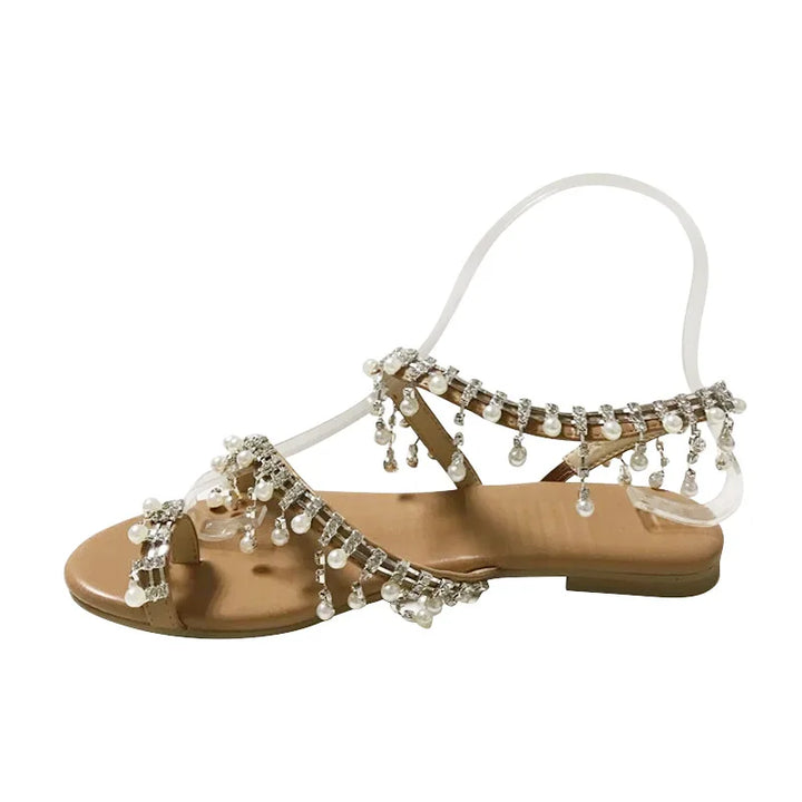 Maisie - Elegant Pearl Sandals