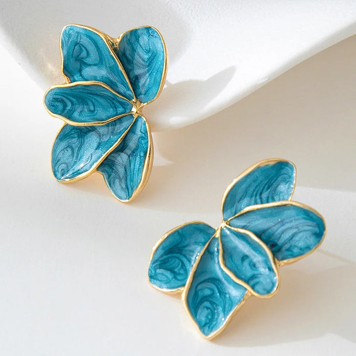 Patricia - Glossy Floral Earrings