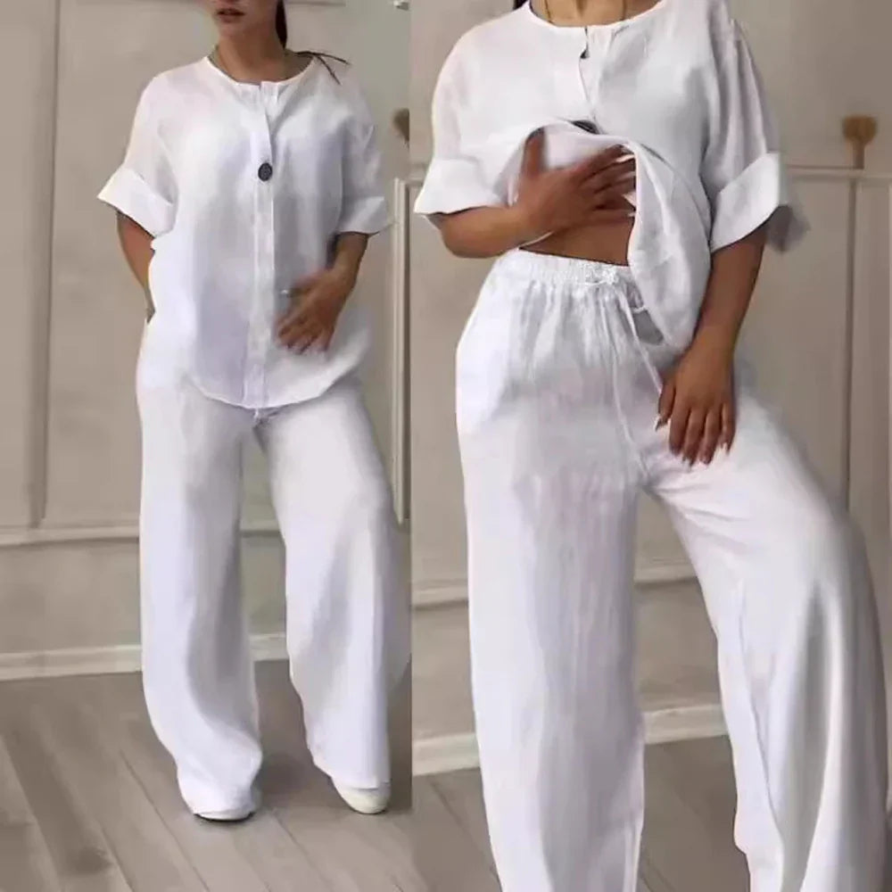 Eliza - Flowing Linen Blouse