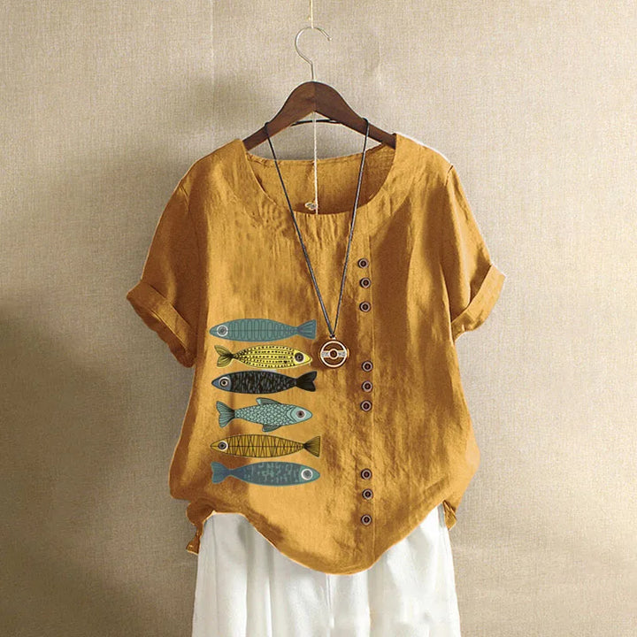 Yelena - Soft Linen Blouse
