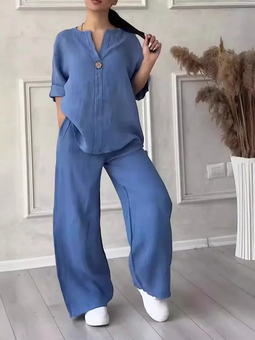 Eliza - Flowing Linen Blouse
