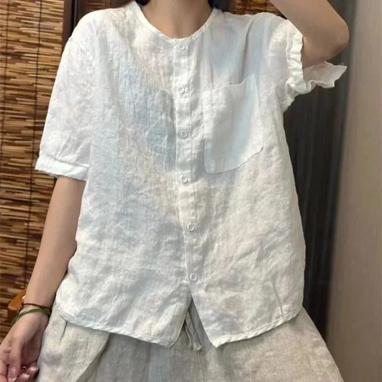 Tamara - Cozy Linen Blouse