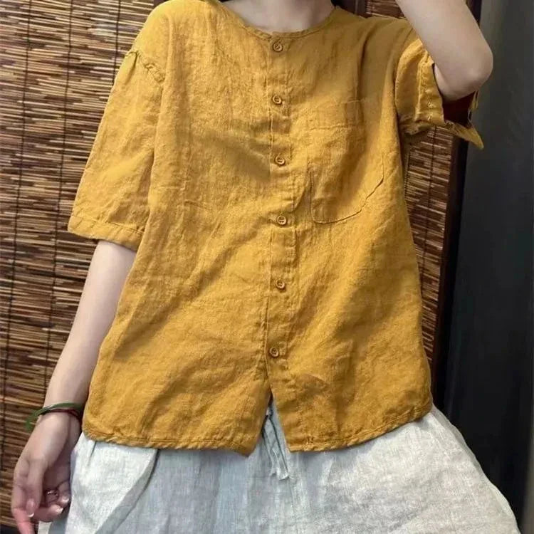 Tamara - Cozy Linen Blouse