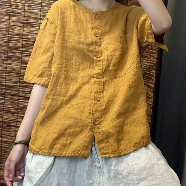 Tamara - Cozy Linen Blouse