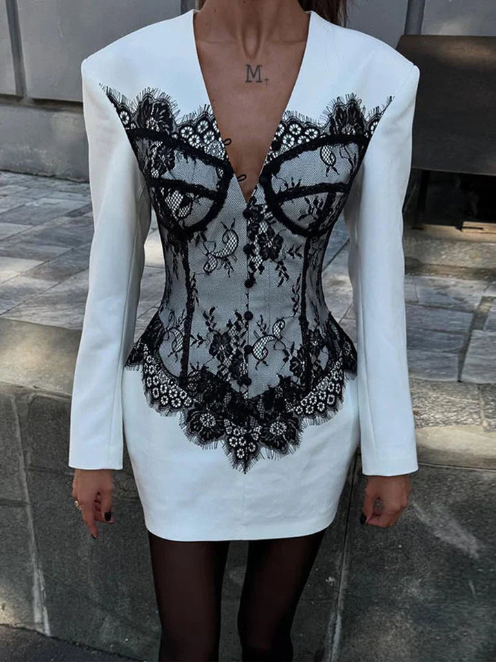 Isadora - Sleek Lace Mini Dress